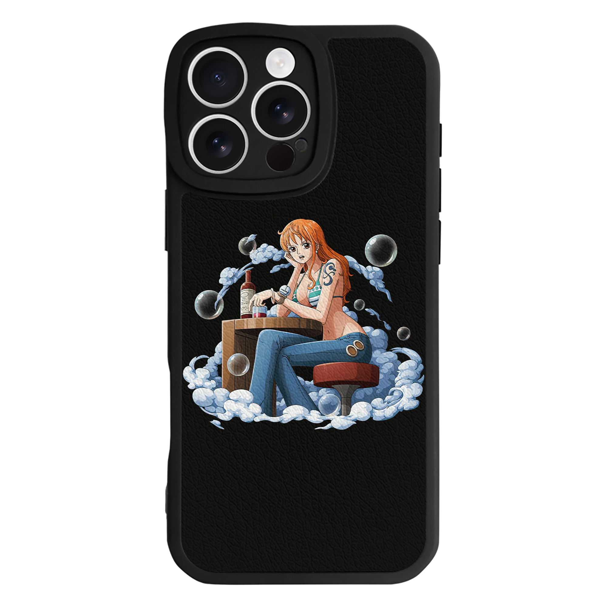 （画像用） ワンピース ナミ ONE PIECE Nami 【iPhone 16シリーズ対応】シリコンスマホケース（レザー調） 材質：シリコン